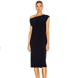 Norma Kamali Drop Shoulder Dress Midnight Blue (XS)